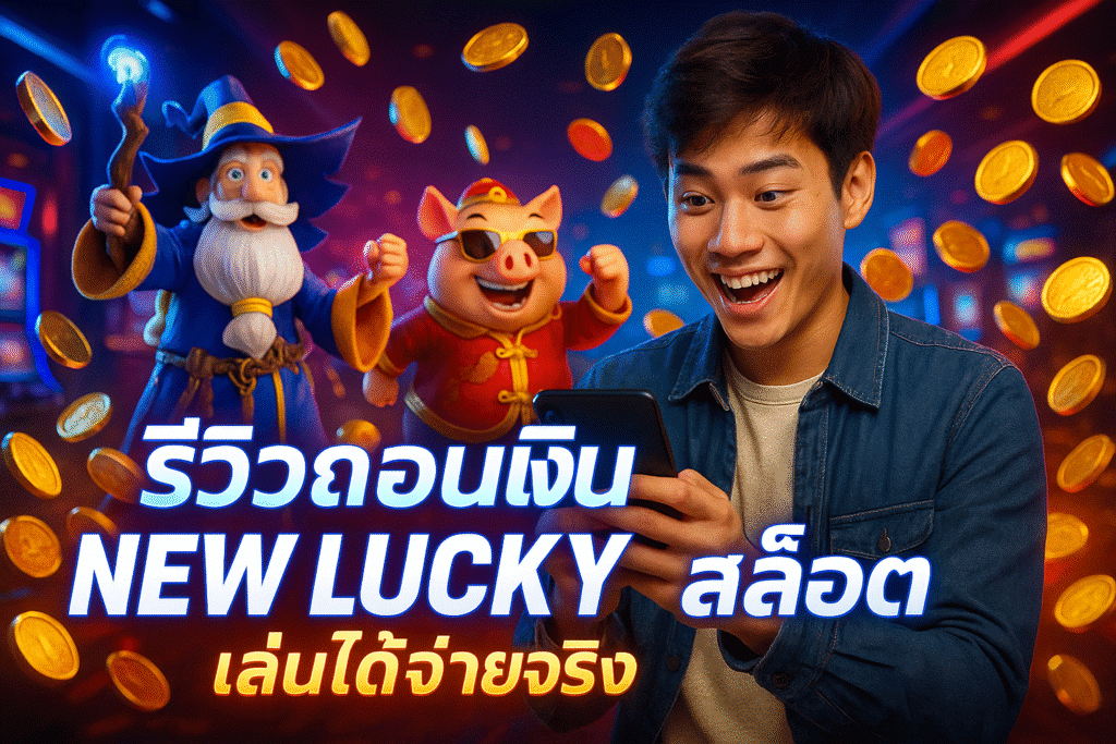 รีวิวถอนเงิน NEW LUCKY สล็อต เล่นได้จ่ายจริง